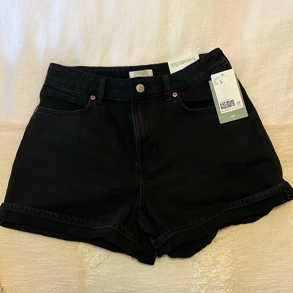Black Jean Shorts